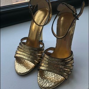 Bitters Veneta signature golden sandals-EU size 34.5. Like new